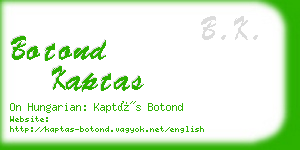 botond kaptas business card